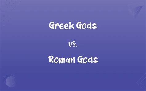 Greek Gods vs Roman Gods: Key Differences .